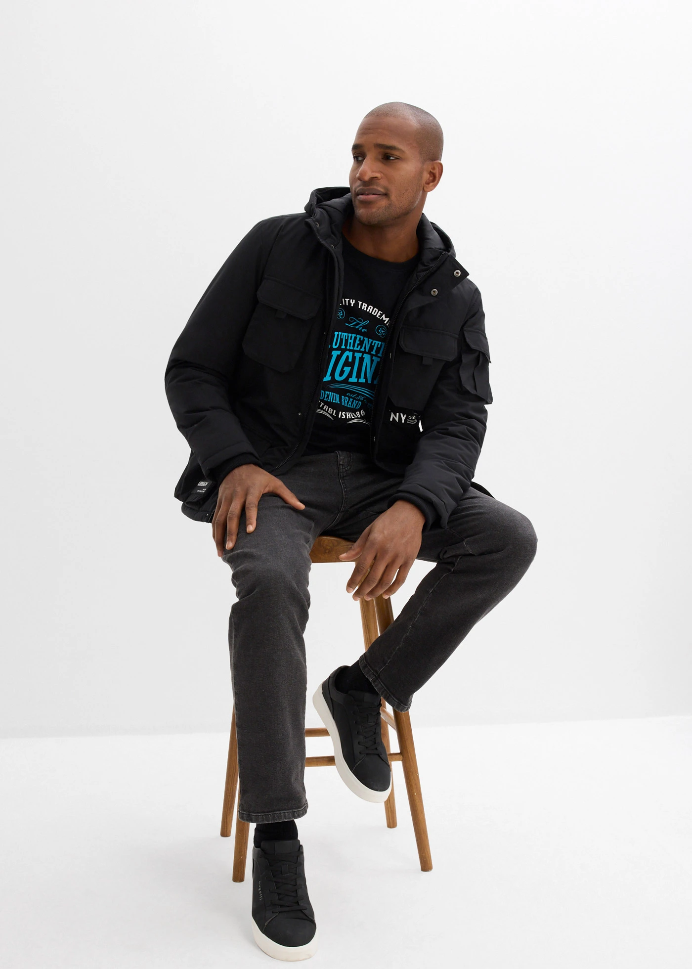 Classic Fit farmer, Straight • fekete • bonprix áruház