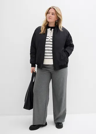 Licht gewatteerde bomber, Kleur: zwart