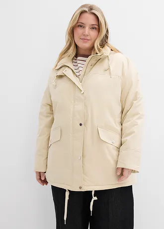 Lichte gewatteerde parka, Kleur: lichtsand