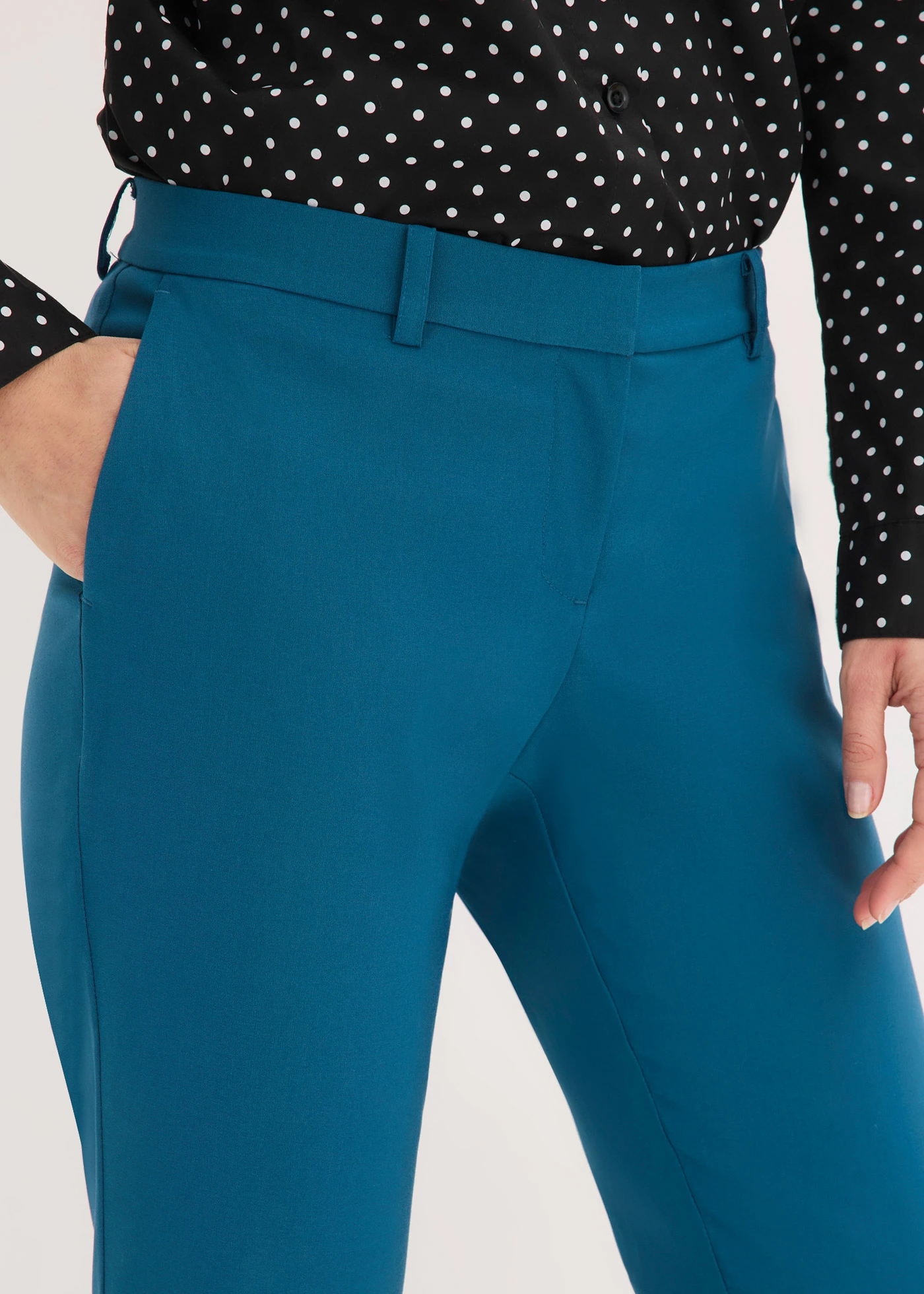Pantaloni stretch • albastru-petrol • magazin bonprix