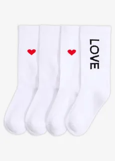 Șosete tip tenis cu bumbac organic (set/ 4 perechi)