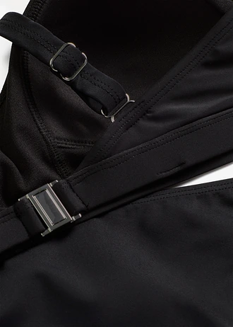 Bikini V-nyakkivágással (2-részes szett) • fekete • bonprix áruház