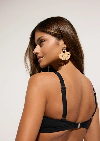 Bikini V-nyakkivágással (2-részes szett) • fekete • bonprix áruház