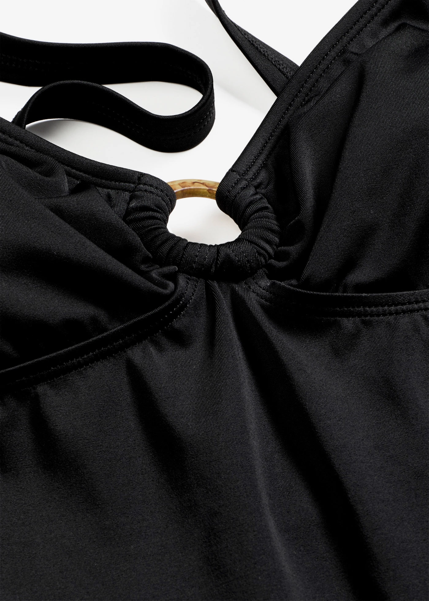 Tankiny s ozdobným kroužkem (2dílná souprava) • černá • bonprix obchod