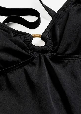 Tankini avec détail anneau (ens. 2 pces) • noir • Boutique bonprix