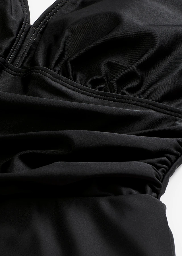 Sukienka kąpielowa ze skrzyżowanymi ramiączkami • czarny • sklep bonprix