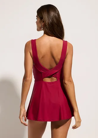 Robe de bain à bretelles croisées • rouge foncé • Boutique bonprix