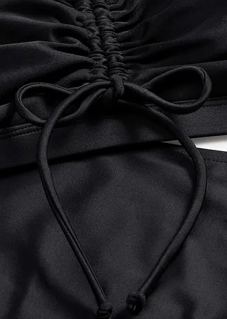 Bikini brassière (ens. 2 pces) avec liens à nouer • noir • Boutique bonprix