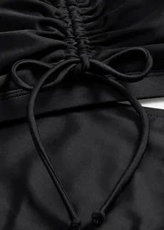 Bikini bustier (2 części) z troczkami • czarny • sklep bonprix