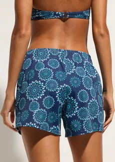 Szorty kąpielowe z wszytymi figami bikini • kobaltowy w graficzny wzór • sklep bonprix