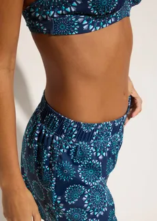 Szorty kąpielowe z wszytymi figami bikini • kobaltowy w graficzny wzór • sklep bonprix