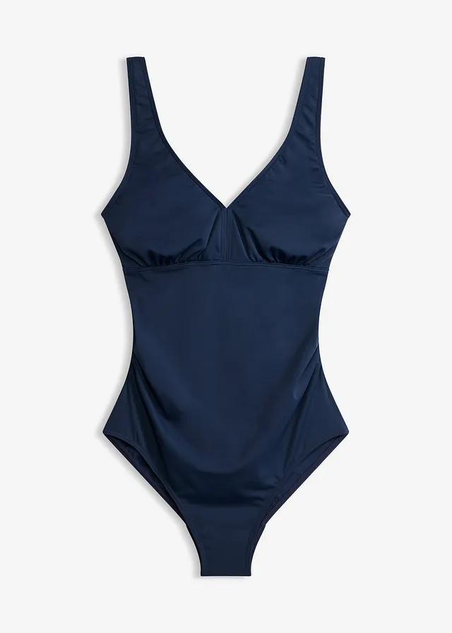 Maillot de grossesse à encolure en V, Couleur: bleu foncé