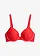 Soutien-gorge à coques en dentelle cœurs, Couleur: rouge salsa