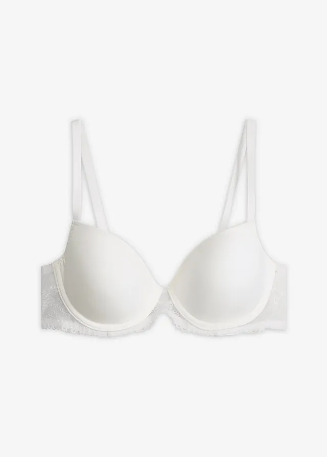 Soutien-gorge à coques et dentelle, Couleur: écru