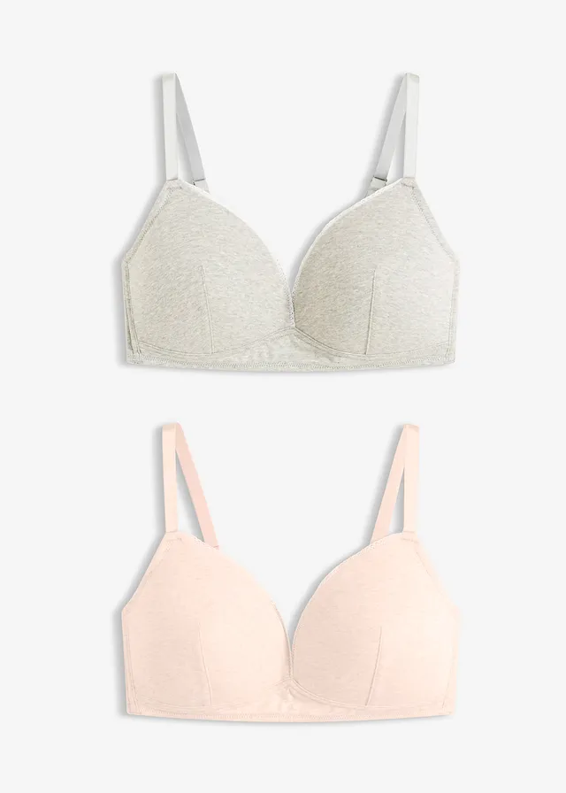 Lot de 2 soutiens-gorge coton à coques sans armatures