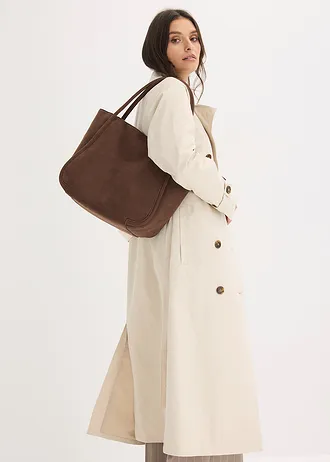 Cabas en suédine • marron • Boutique bonprix