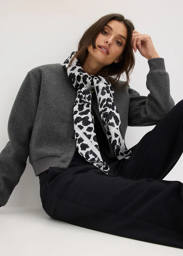 Foulard, Couleur: noir / blanc