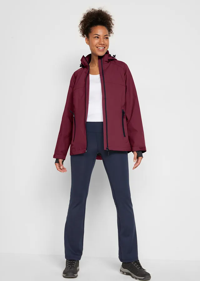 Veste imperméable à détails réfléchissants, Couleur: rouge érable