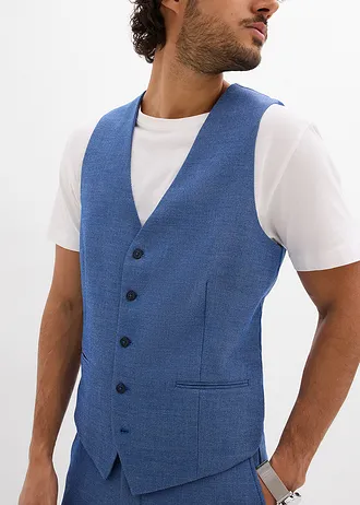 Costum cu vestă (set/3 piese), Regular Fit • albastru melanj • magazin bonprix