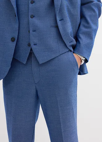 Costume regular (ens. 3 pces) avec gilet sans manches • bleu chiné • Boutique bonprix