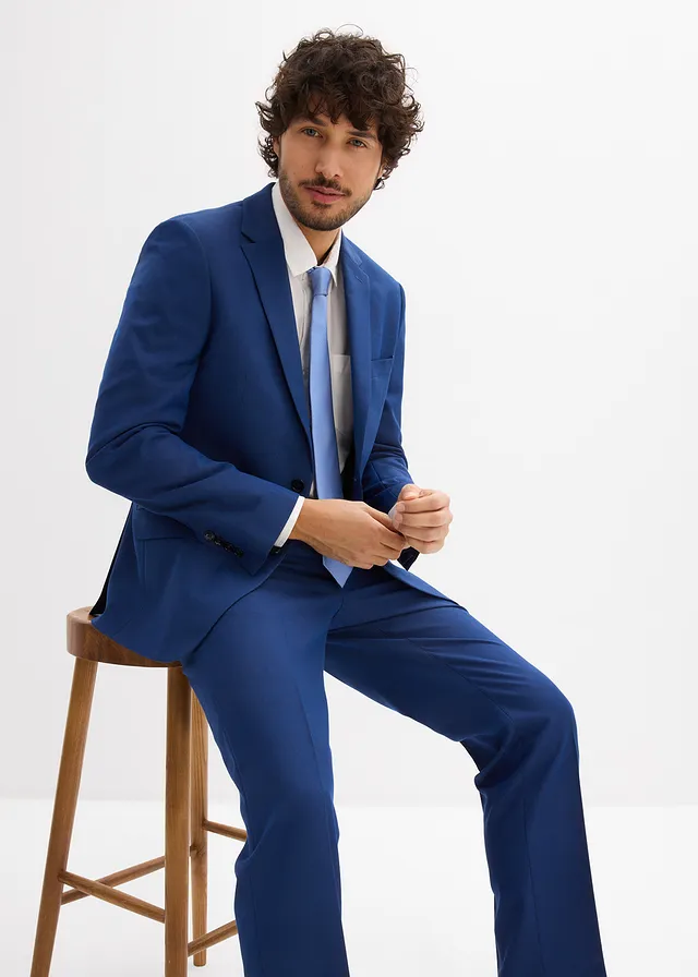 Oblek s kravatou (3dílná souprava), Slim Fit • modrá • bonprix obchod