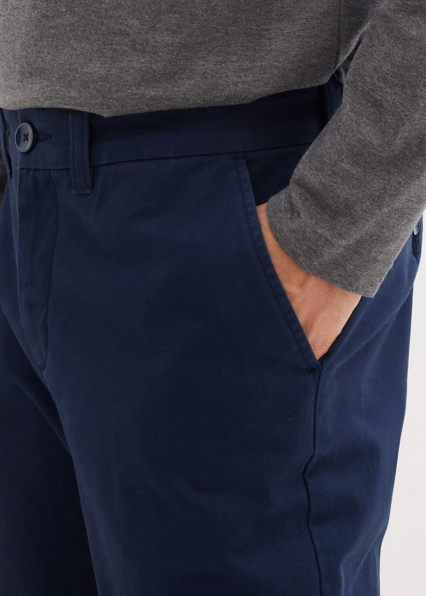 Regular fit chino van puur katoen, straight • donkerblauw • bonprix online shop