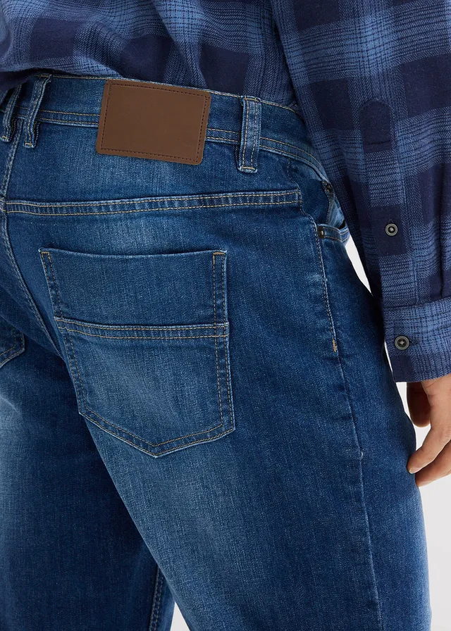 Regular fit stretch jeans, straight • blauw denim • product-page.page-title-suffix