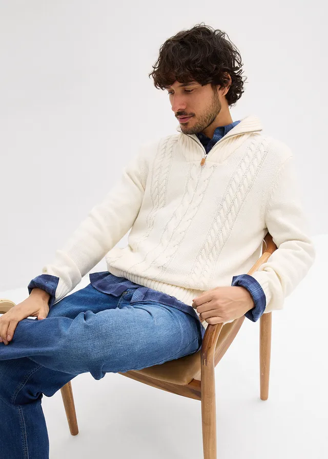 Regular fit stretch jeans, straight • blauw denim • product-page.page-title-suffix