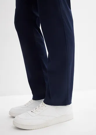 Chino nohavice, Regular Fit, strečové, s opaskom, rovné • tmavomodrá • obchod bonprix