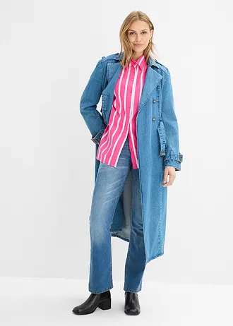 Chemisier en popeline de coton • fuchsia rayé • Boutique bonprix