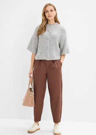 Pantalon barrel à taille élastiquée • marron • Boutique bonprix