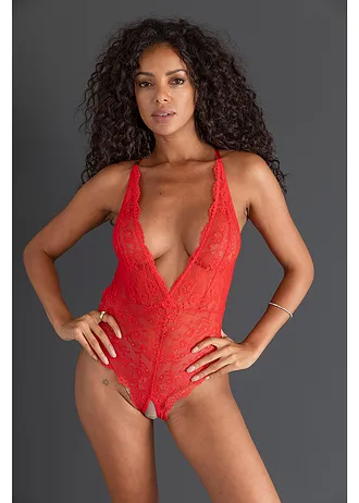 Body ouvert, barva: jahodová