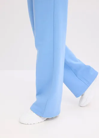Pantaloni de jogging cu talie înaltă din bumbac organic 100% • albastru mediu • magazin bonprix