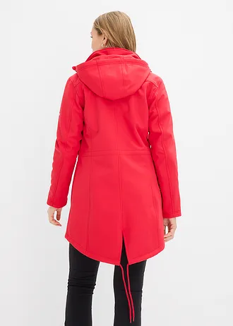 Softshell parka, waterafstotend, Kleur: rood