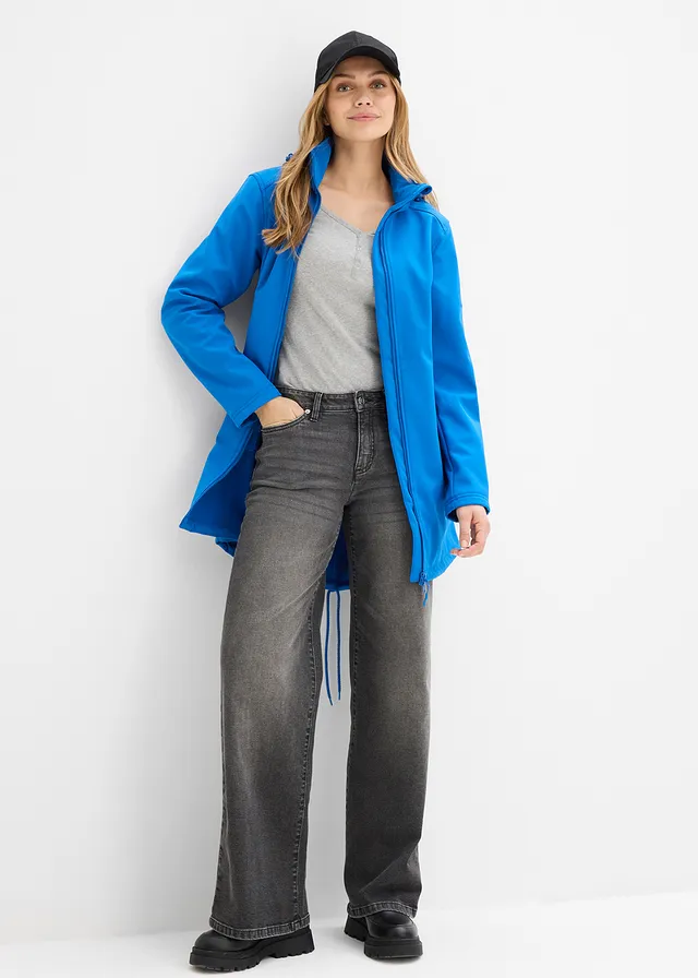 Softshell parka, waterafstotend arctisch blauw