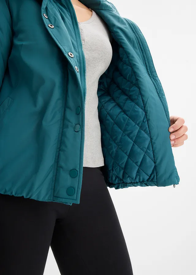 Waterafstotende outdoor jas in 2-in-1 look • pepergroen • product-page.page-title-suffix