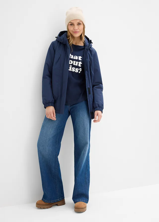 Waterafstotende outdoor jas donkerblauw