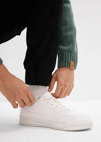 Joggingbroek met cargozakken, loose fit • zwart • bonprix online shop