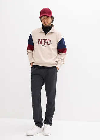 Spodnie sportowe, regular fit • antracytowy melanż • sklep bonprix