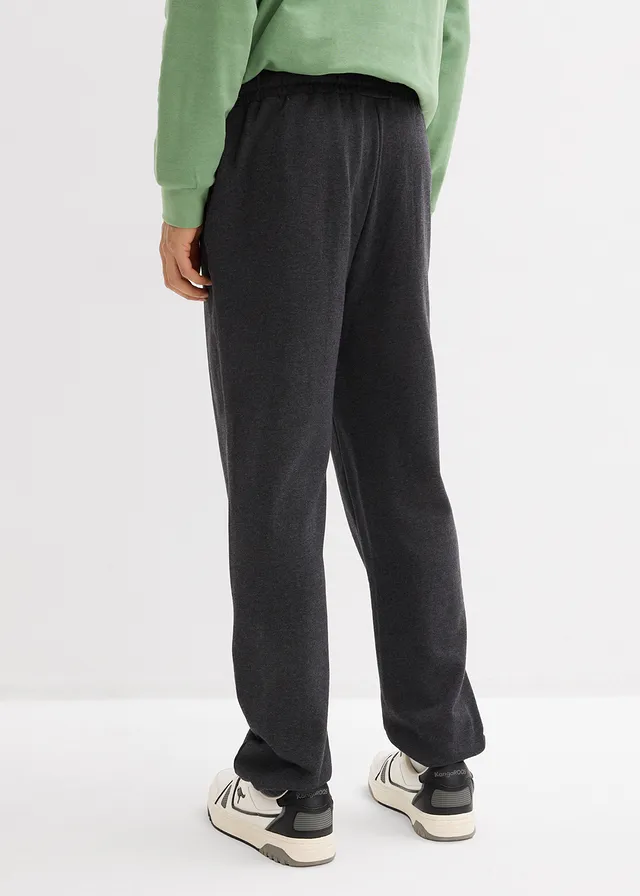 Lot de 2 pantalons de jogging, Couleur: noir+anthracite chiné