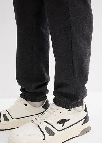 Joggingbroek (set van 2) • zwart+antraciet gemêleerd • bonprix online shop