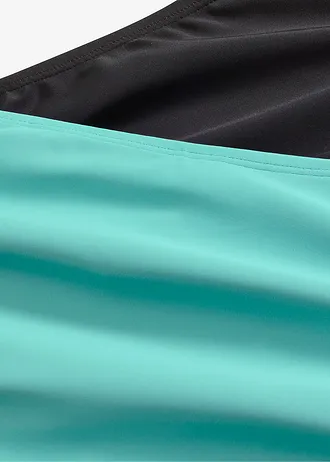 Lot de 2 bas de maillot taille haute • turquoise clair/noir • Boutique bonprix