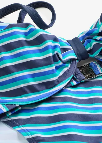 Bikiny s kosticemi a nastavitelnými ramínky (2dílná souprava) • hlubinná modrá s proužky • bonprix obchod