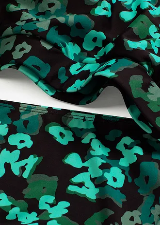 Bralette bikini (2-dlg. set) • zwart-groen gebloemd • bonprix online shop