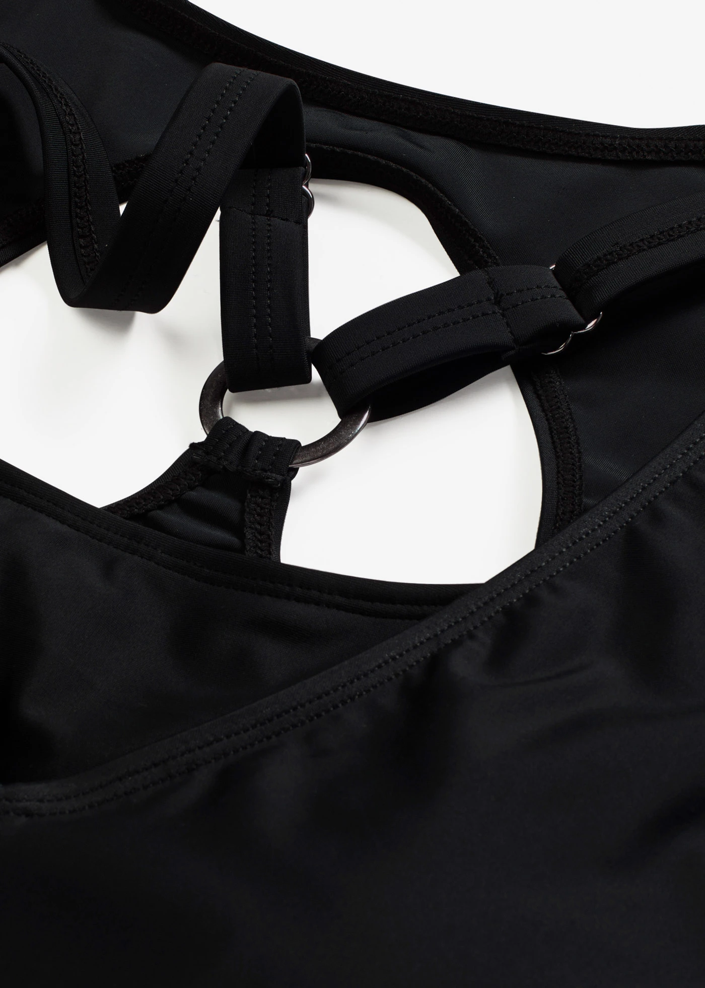 Tankini cu top tip bandeau (set/3 piese) • negru • magazin bonprix