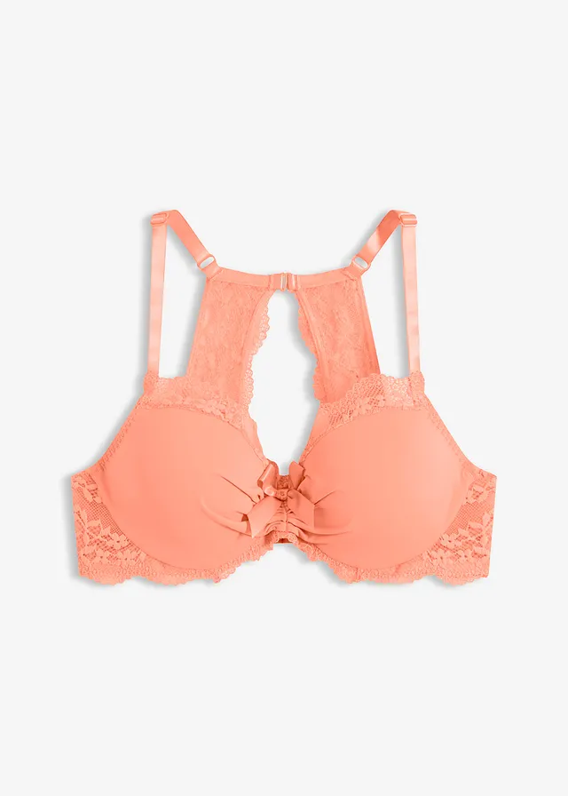 Vystužená podprsenka s kvetovanou čipkou
