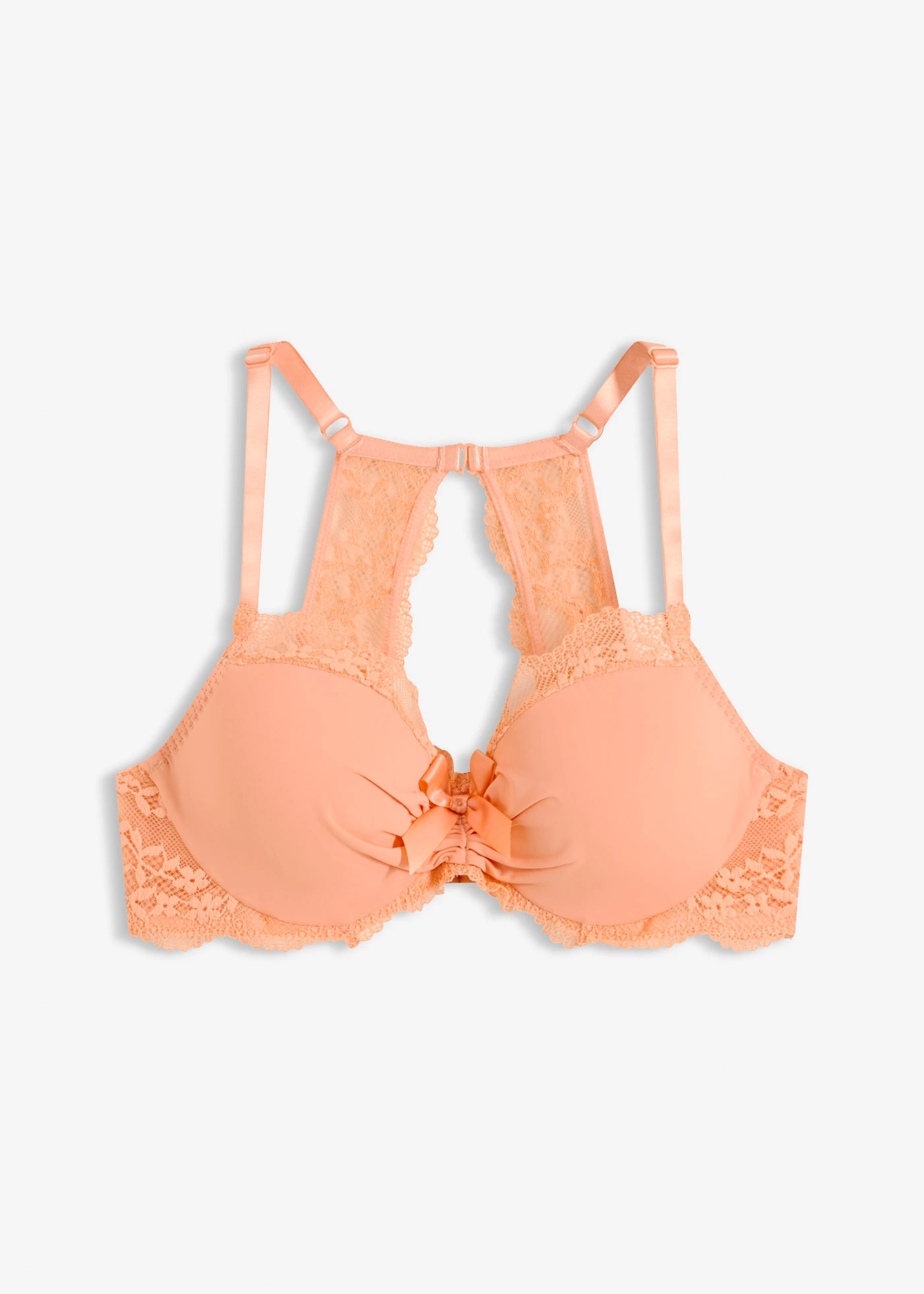 Voorgevormde bh met gebloemd kant • soft papaya • bonprix online shop