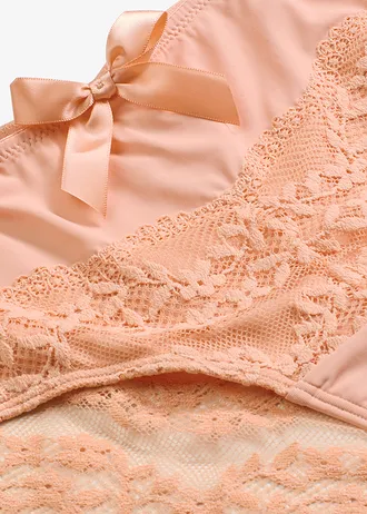 Hipster met gebloemd kant • soft papaya • bonprix online shop