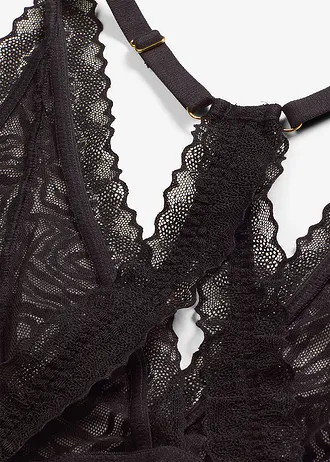 Body zonder beugels met fijn kant • zwart • bonprix online shop