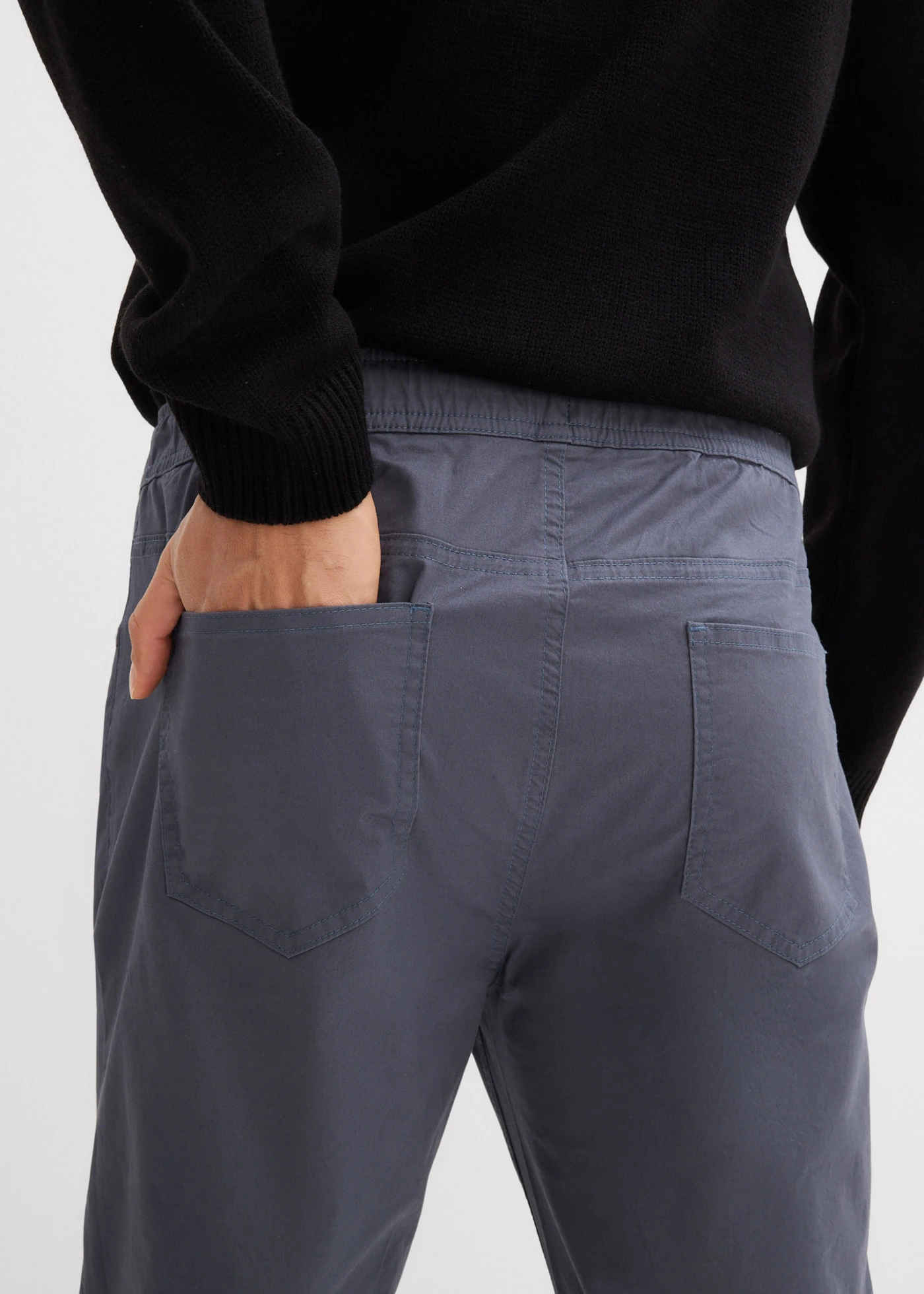 Regular fit stretch instapbroek, straight • donkergrijs • bonprix online shop